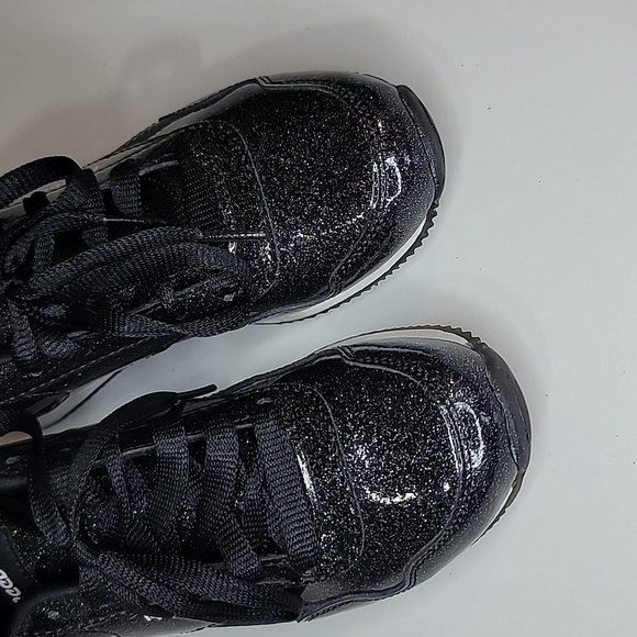 NWOT REEBOK Glitter Sparkle Lace Up Sneakers Originals Classic - Picture 2 of 9